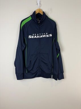 Seattle Seahawks Navy & Green Full-Zip Jacket